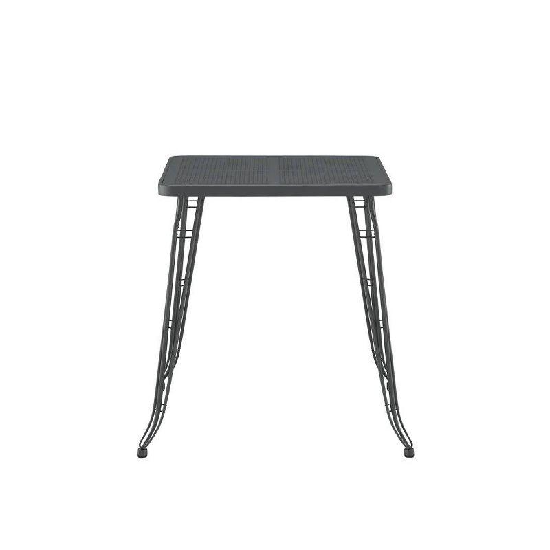 Carson Square Bar Height Table Gray - Boraam: 42.25" Farmhouse Style, Metal Frame, Seats 2