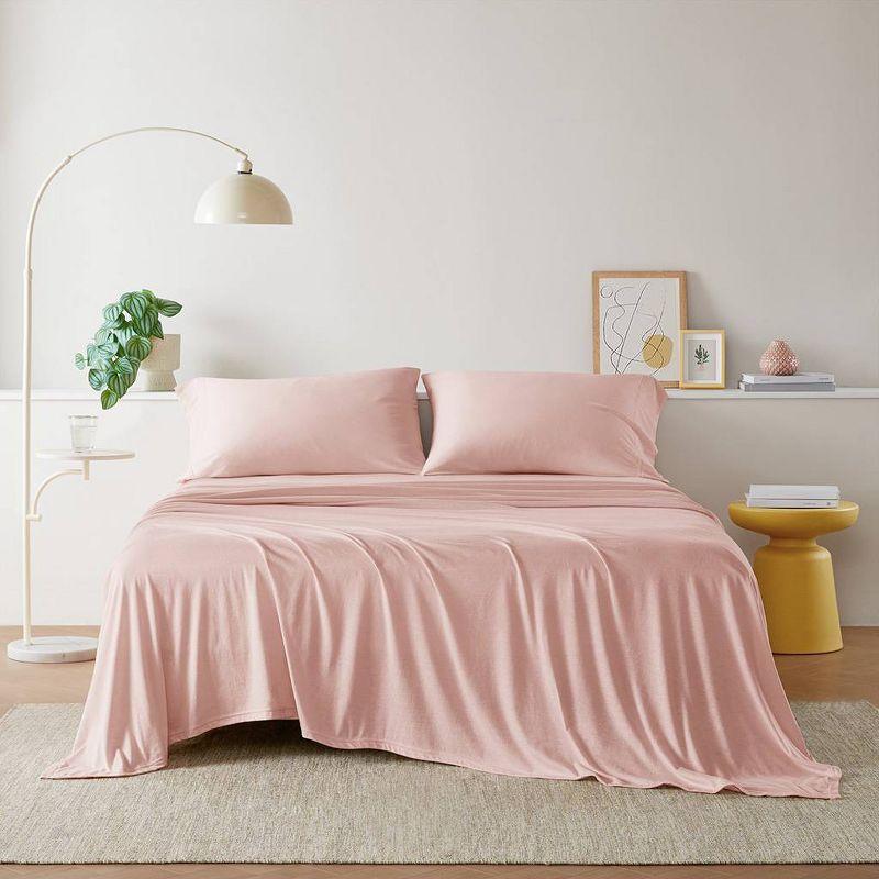 Cotton Blend Jersey Knit All Season Sheet Set