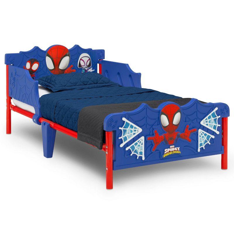 Spidey and Friends Blue Toddler Bed with Headboard