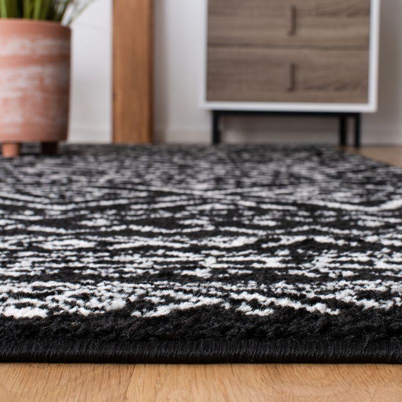 Tulum TUL267 Power Loomed Area Rug - Black/Ivory - 5'3"x7'6" - Safavieh.