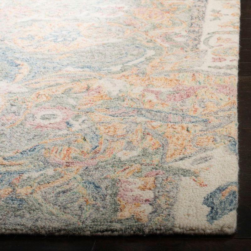 Aubusson AUB104 Hand Tufted Area Rug - Ivory/Sage - 6'x6' - Safavieh.