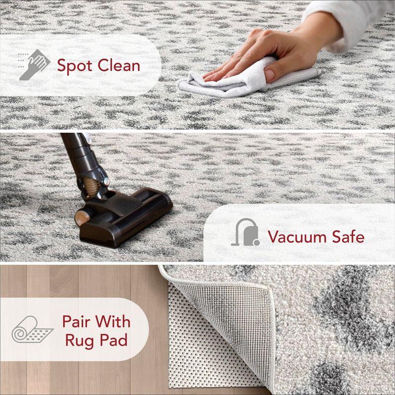Nuloom Leopard Animal Print 10x14 Indoor Area Rug for Living Room Bedroom Dining Room Kitchen, Grey/Off White
