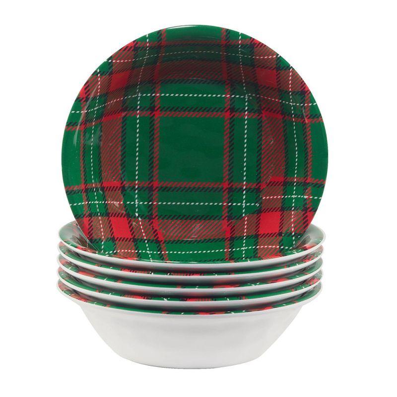 Certified International Christmas Plaid 12 pc Dinnerware Set