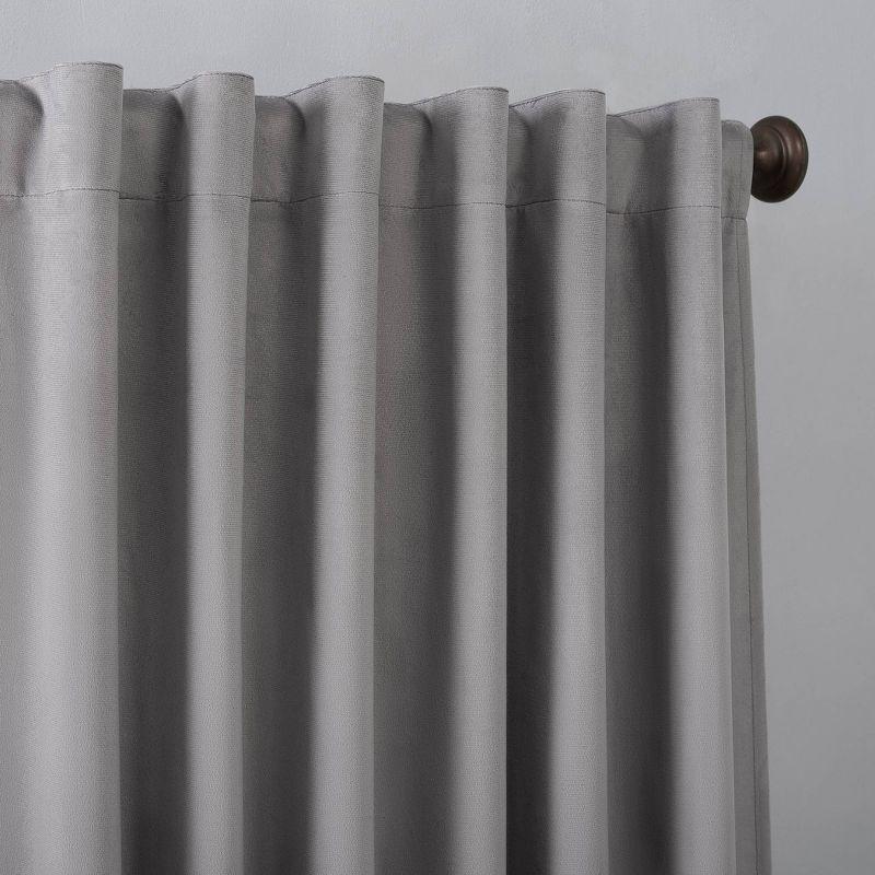 Sun Zero Velvet Noise Reducing Thermal Extreme 100% Blackout Back Tab Curtain Panel