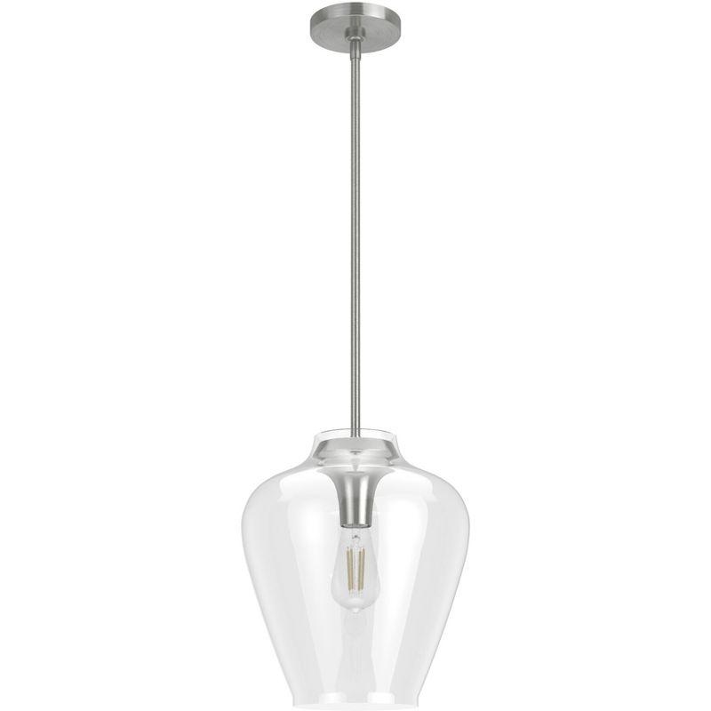 Vidria Minimalist 12" Brushed Nickel LED Pendant Light