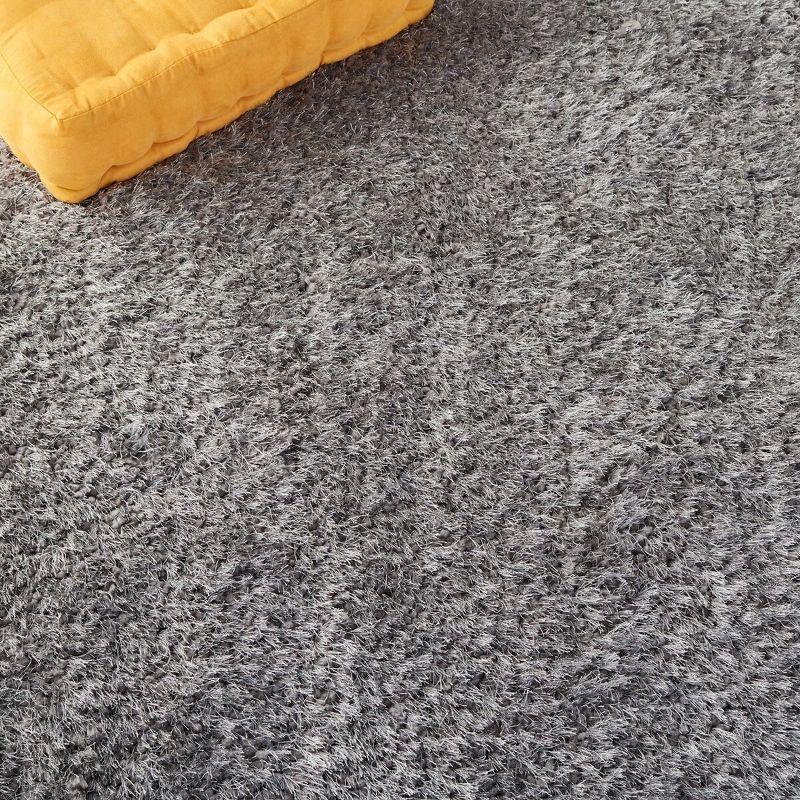 Luxe Shag SGX160 Hand Tufted Indoor Area Rug - Grey - 6'x6' - Safavieh