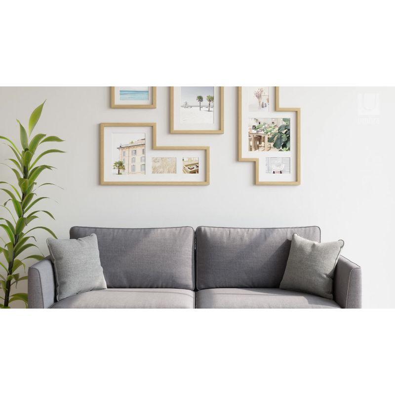 Mingle Gallery Picture Frames Set Black - Umbra: Modern Wall Collage, Multi-Size Photo Display, Sawtooth Mount