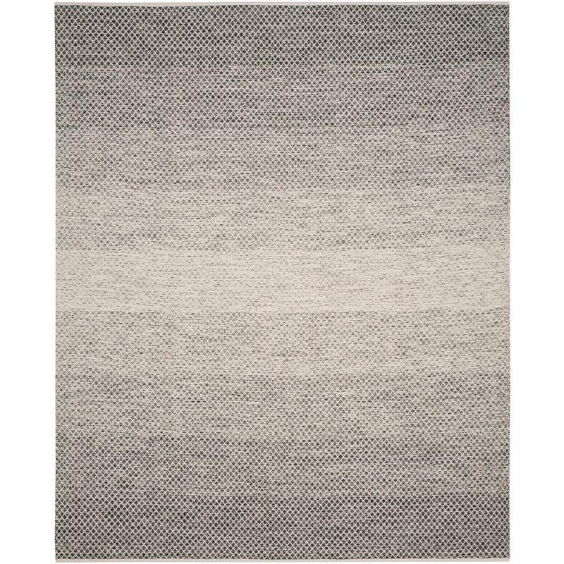 Montauk MTK601 Hand Woven Indoor Area Rug - Black/Ivory - 8'x10' - Safavieh