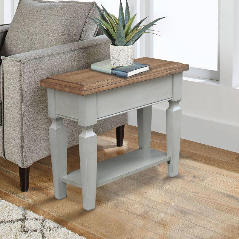 Vista Distressed Hickory and Stone Finish Side Table