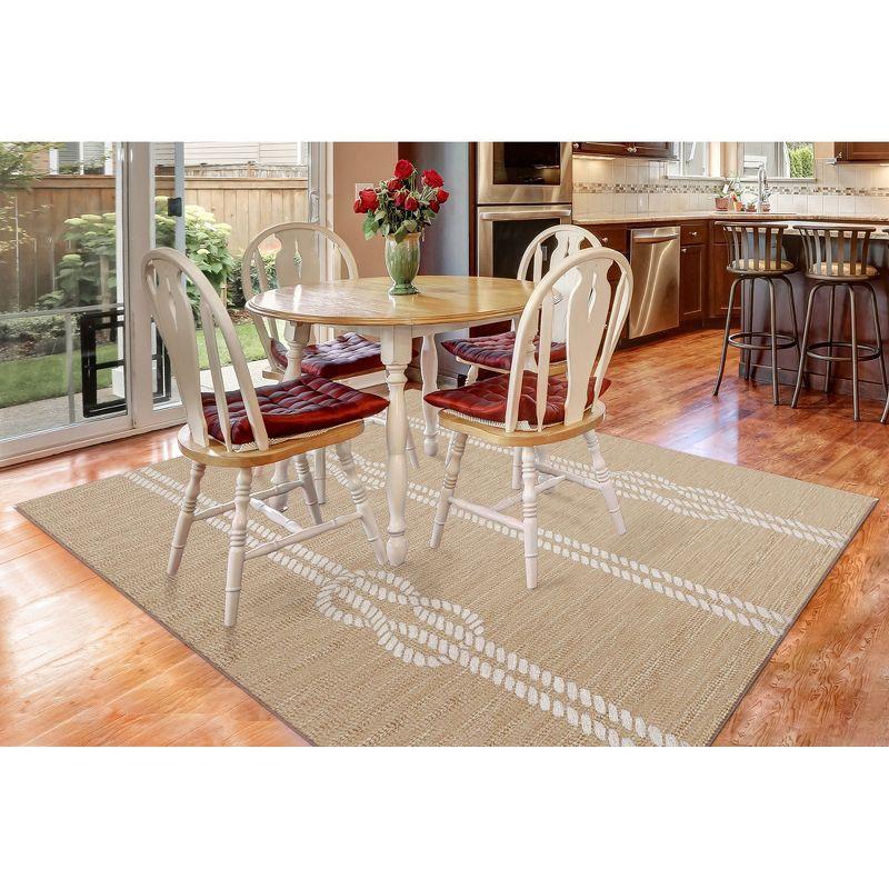 Liora Manne Capri Ropes Indoor/Outdoor Rug Neutral 5' x 7'6"