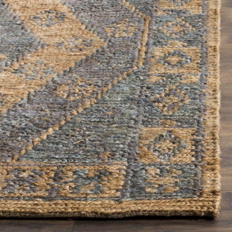 Organic ORG701 Hand Woven Area Rug Slate / Natural 4' X 6' - Safavieh.