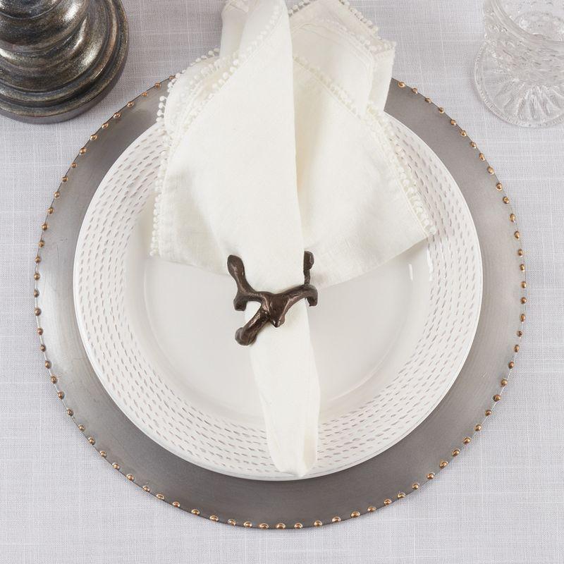 Saro Napkin Ring Collection Metal Napkin Ring (Set of 4)