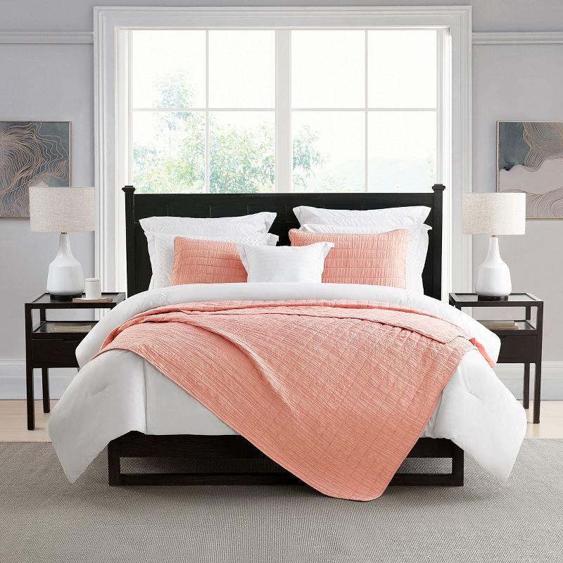 Swift Home Ultra Soft Crinkle Washed Microfiber 3-Piece Quilt Set