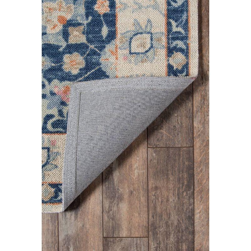 Momeni 5'3"x7'6" Anatolia Mae Medallion Machine Loomed Area Rug Navy Blue: Wool & Nylon, Low Pile, Indoor Use