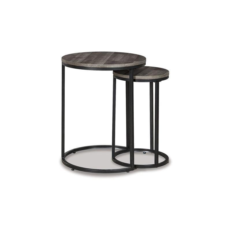 Signature Design by Ashley Casual Briarsboro Accent Table (Set of 2)  Black/Gray