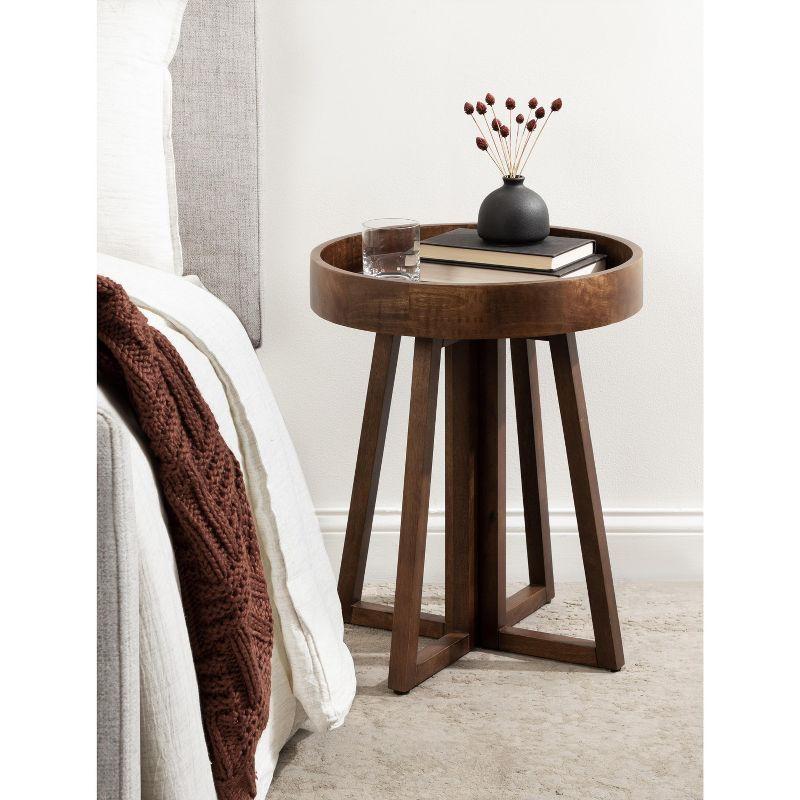 Kate and Laurel Avery Round Wood Side Table