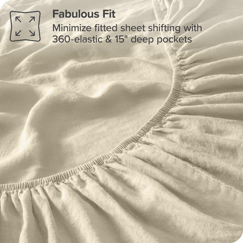 Bare Home 100% Linen Sheet Set