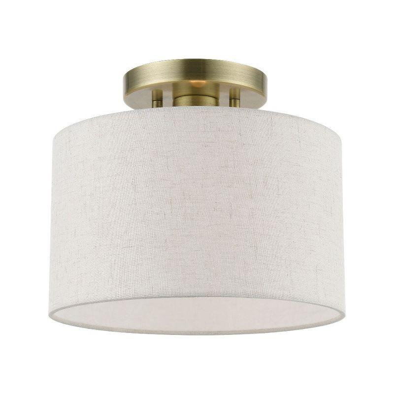 Livex Lighting Blossom 1 - Light Semi-Flush Mount in  Antique Brass