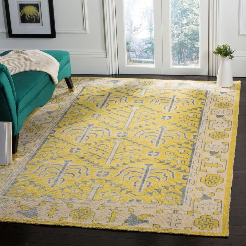 Stone Wash STW213 Hand Knotted Area Rug - Yellow - 8'x10' - Safavieh.