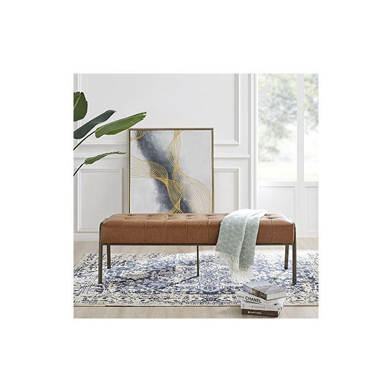 New Pacific Direct Venturi PU Tufted Bench