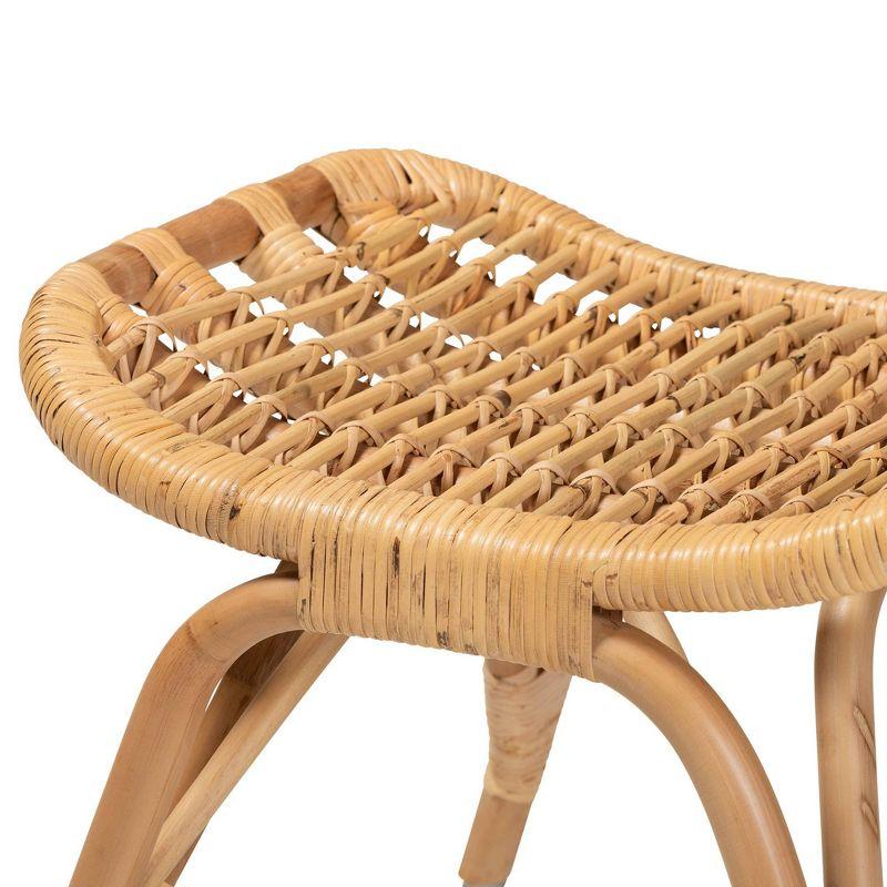 Bernardo Rattan Ottoman Brown/Natural - bali & pari