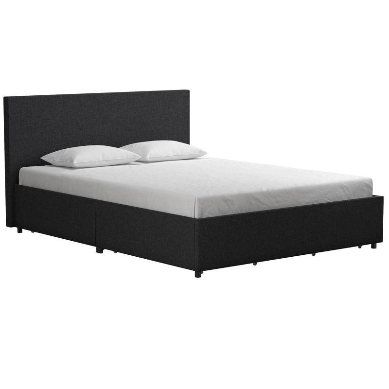 Novogratz Kelly Upholstered Unfinished Platform Storage Bed