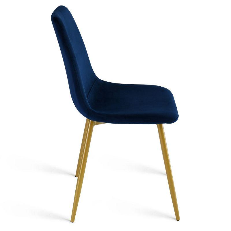 Set of 4 Bingo Blue Upholstered  Side Chair -Maison Boucle