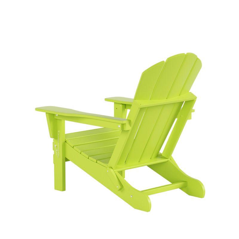 Lime HDPE Classic Outdoor Adirondack Chair Set of 2
