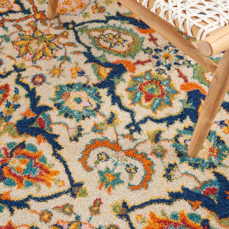 Nourison Allur Boho Indoor Area Rug Ivory Multicolor 6' x 9'