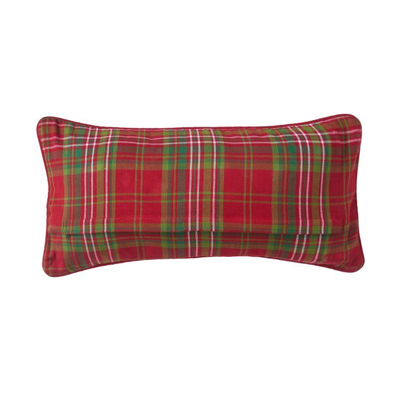 Reindeer Plaid & Lights Pillow