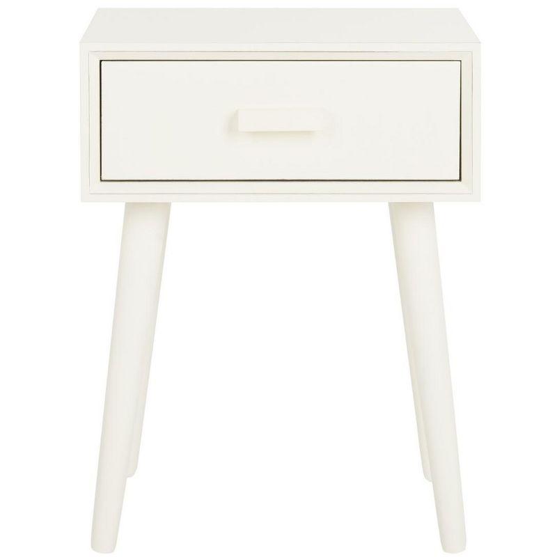 Lyle 1 Drawer Side Table - Vintage White - Safavieh.