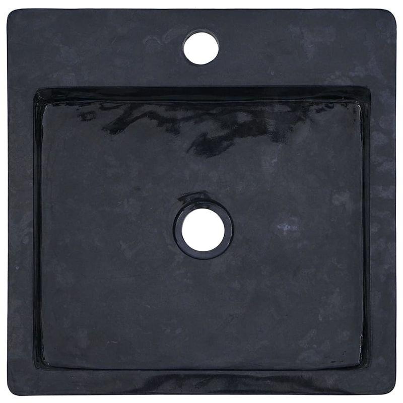 vidaXL Sink Black 15.7 in.x15.7 in.x4.7 in. Marble