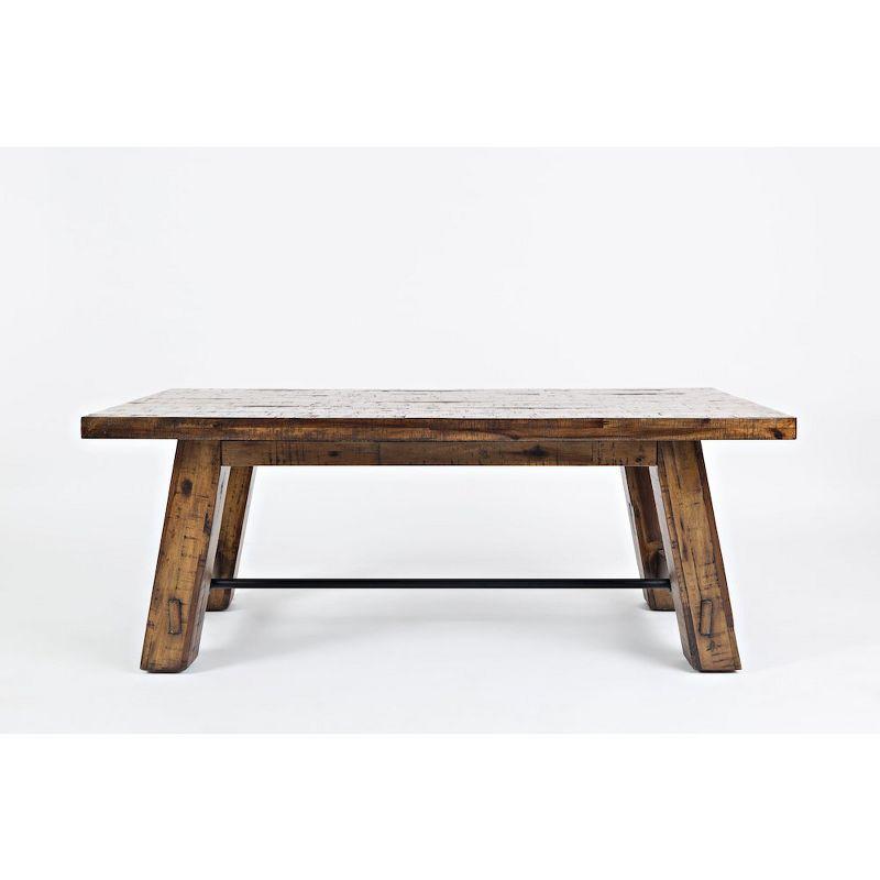 Jofran, Cannon Valley Rustic Distressed Industrial Trestle 50" Coffee Table - Gray