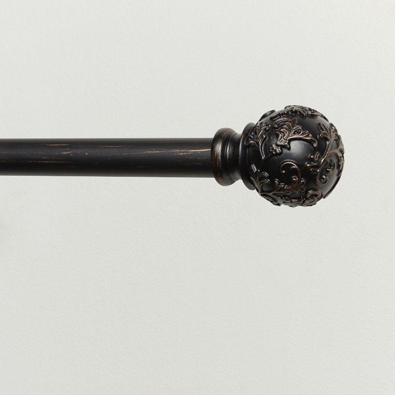 Lark Manor™ Jewett Exclusive Home Vine 1" Curtain Rod and Coordinating Finial Set, Adjustable