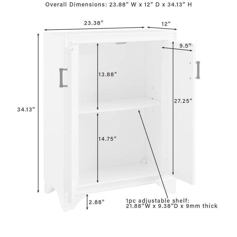 Distressed Gray Adjustable Shelf Bathroom Accent Cabinet