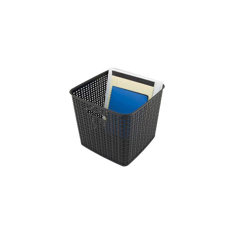 Advantus Extra Large Open Lid Storage Bin Black (37519)