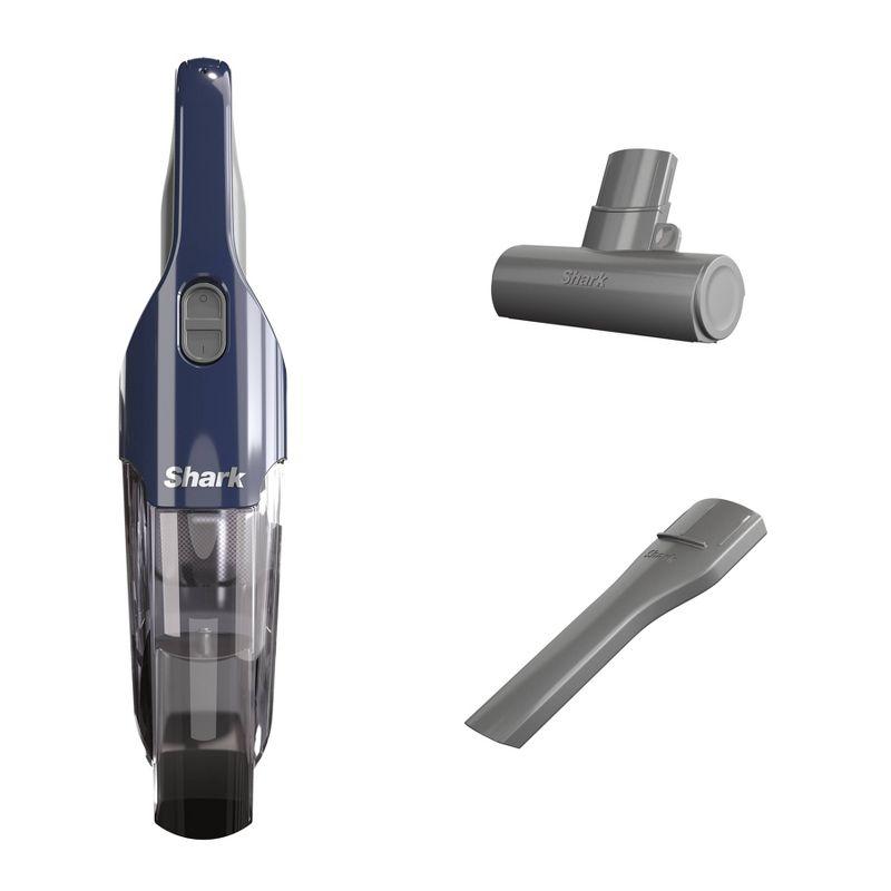 Shark Cyclone PET Handheld Vacuum with PetExtract Hair, 8" Crevice Tool, HyperVelocity Suction, Navy Blue/Grey