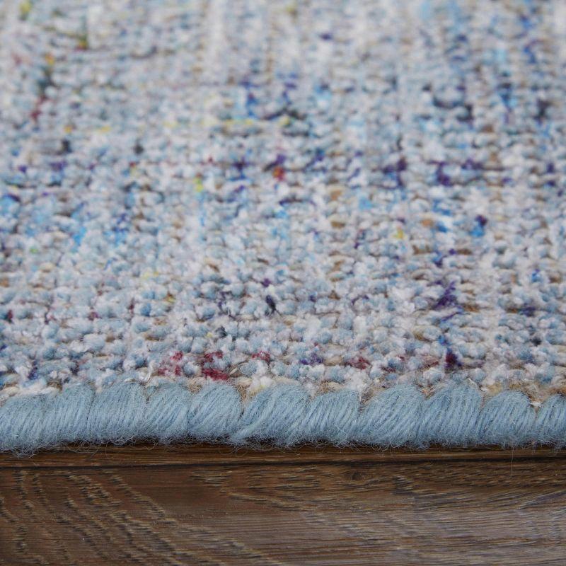 Caldwell Transitional Distressed Blue/Ivory Area Rug