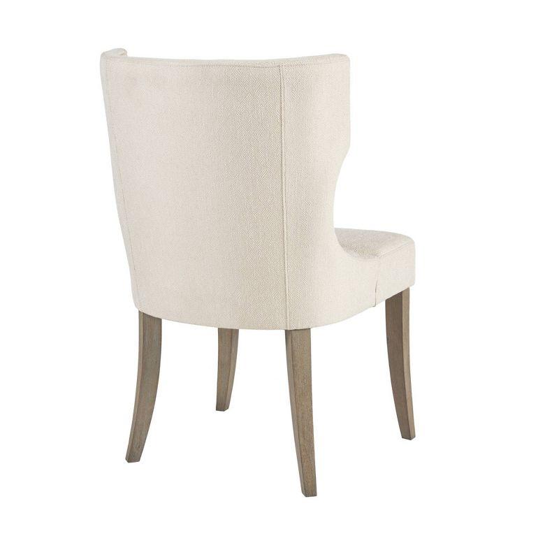 Madison Park Troy Upholstered Wingback Dining Chair Cream