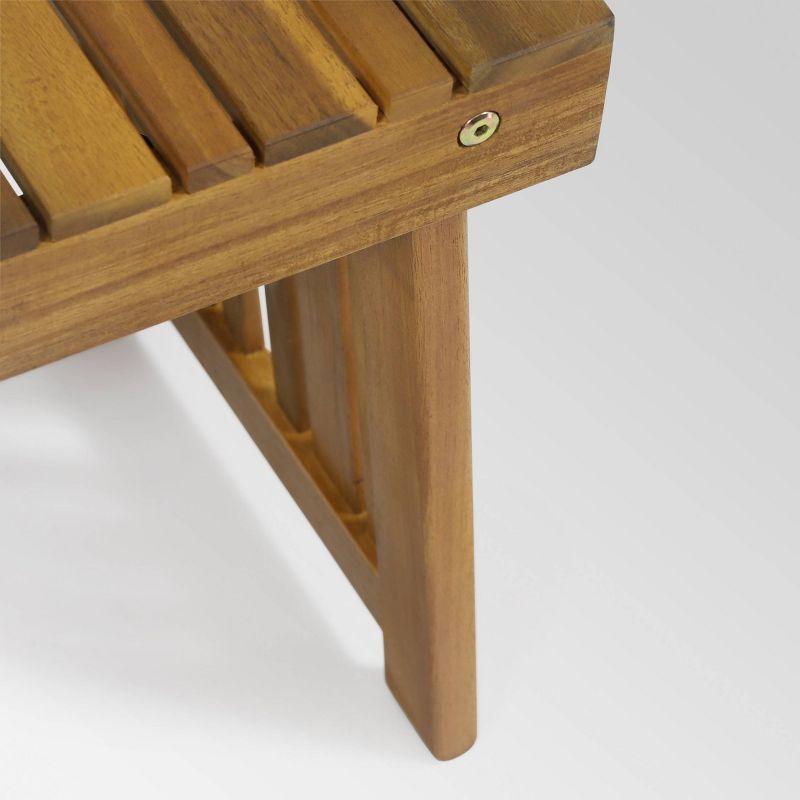 Kyoto Acacia Wood Folding Side Table - Teak - Christopher Knight Home