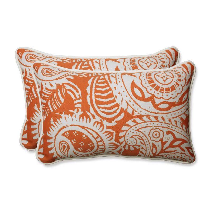 Addie Paisley Indoor/Outdoor Reversible Throw Pillow