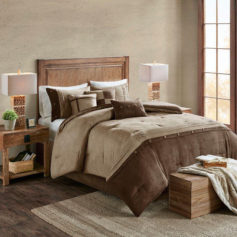 Madison Park Boone 7 Piece Faux Suede Comforter Set