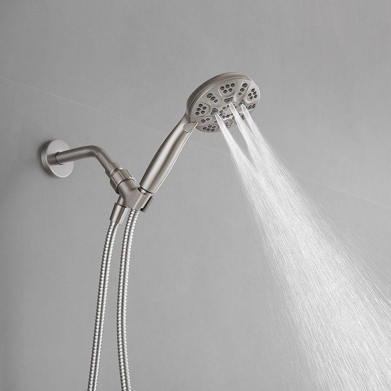 Wall Mount Handheld Shower Head 1.8 GPM Extra Long Stainless Steel Hose and Adjustable Bracket