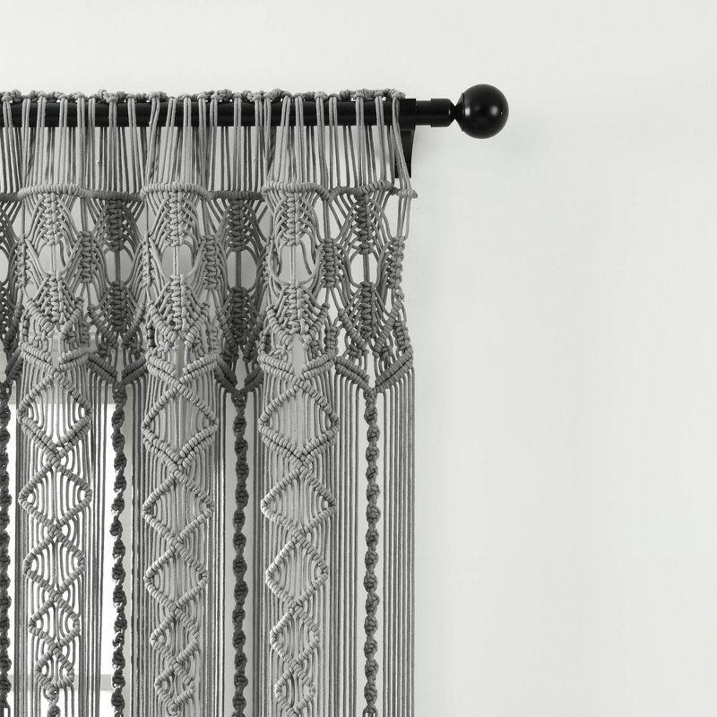 Reyna Cotton Semi Sheer Curtain Panel