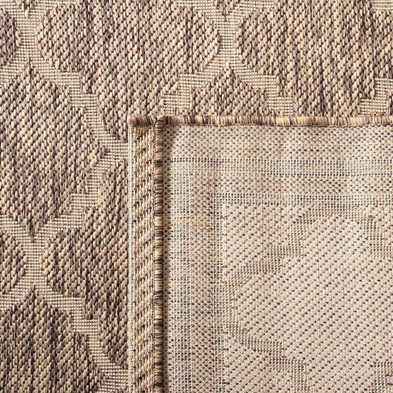 Courtyard CY6918 Power Loomed Indoor/Outdoor Area Rug - Brown/Bone - 4'x5'7" - Safavieh.