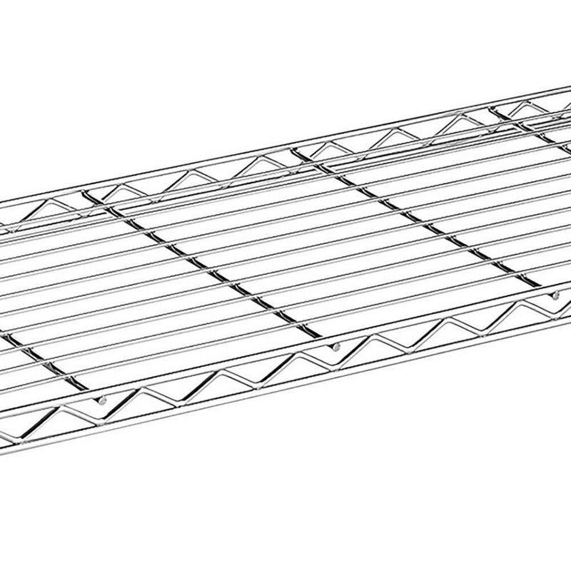 Whitmor Supreme 5 Tier Shelving Chrome Silver: Steel Wire Shelf, Metal Shelving Unit, 1750 lbs Capacity, 36" W x 14" D x 72" H