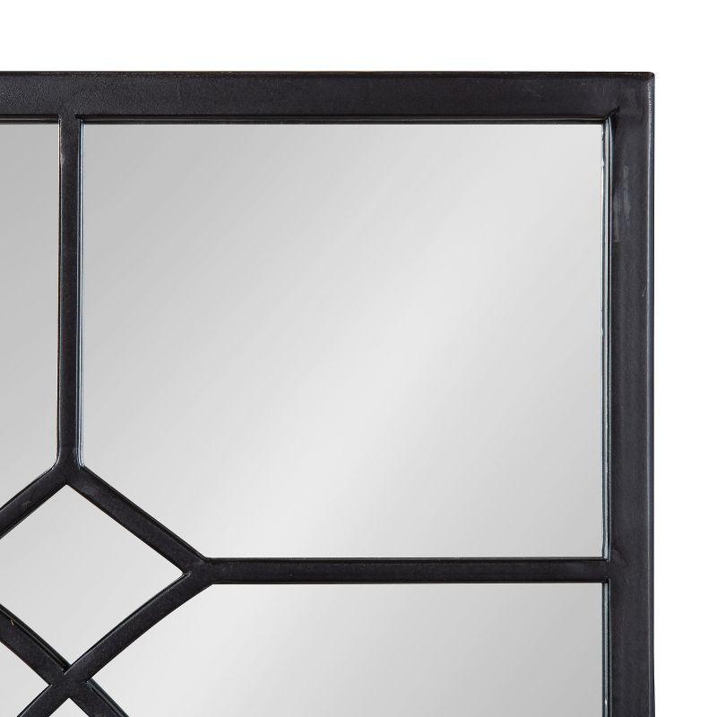 Bakersfield Black Metal Framed Rectangular Wall Mirror