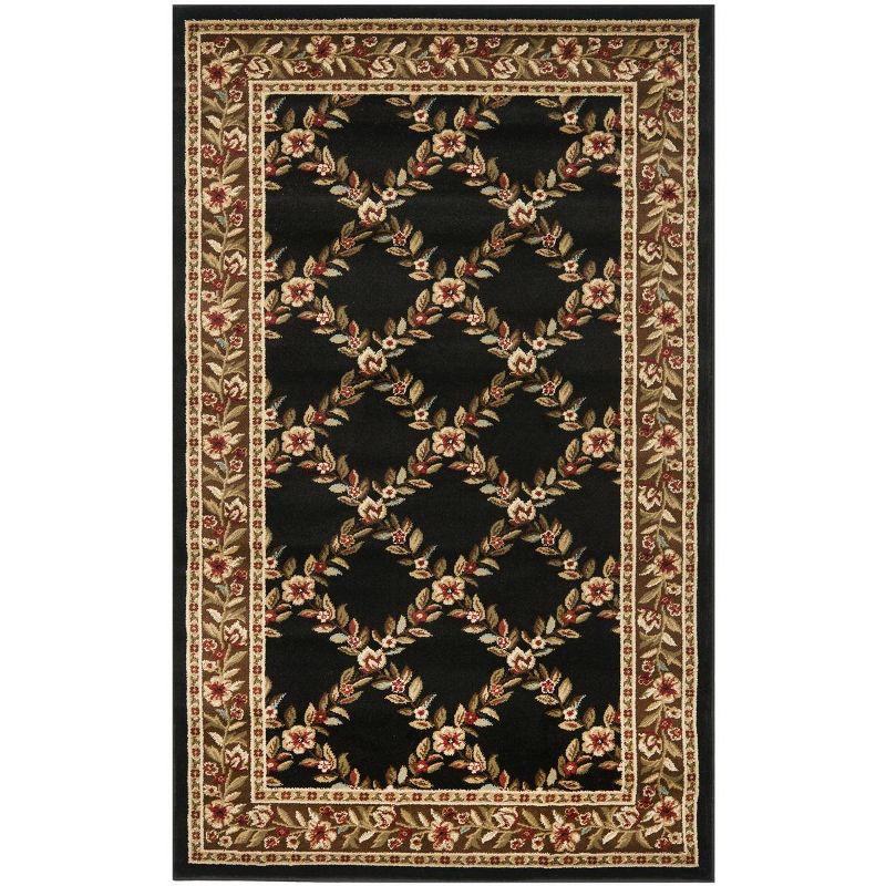 Lyndhurst LNH557 Power Loomed Accent Rug - Black/Brown - 3'3"x5'3" - Safavieh.