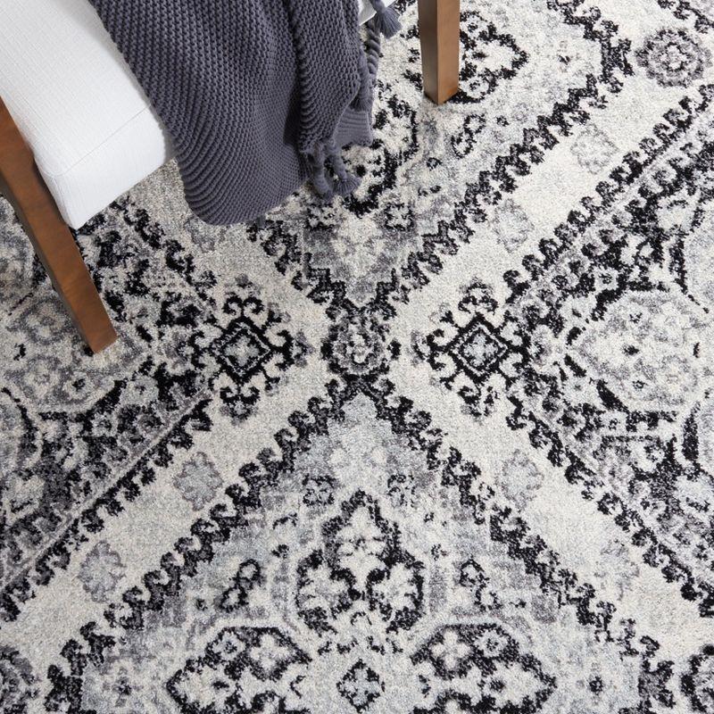 Tulum TUL280 Power Loomed Area Rug - Ivory/Black - 5'3"x7'6" - Safavieh.