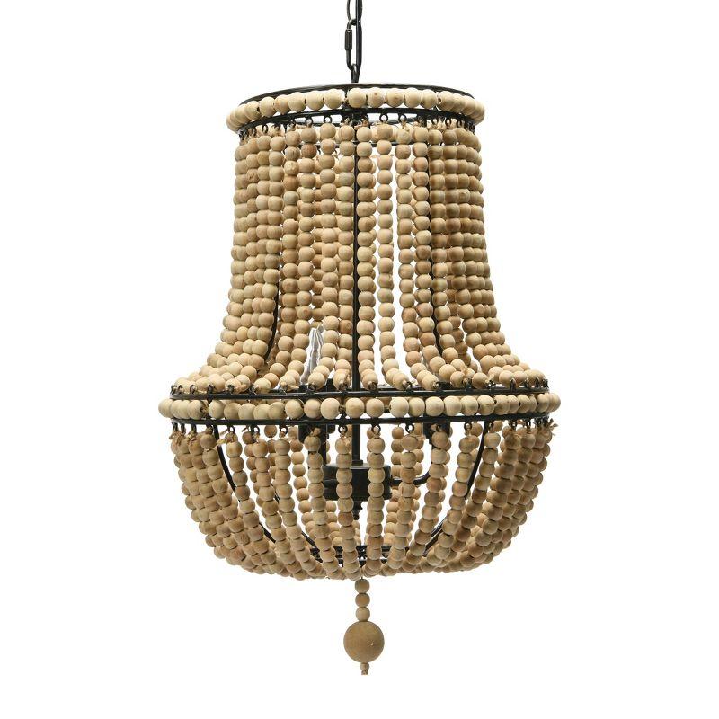 Storied Home Draped Wood Bead Chandelier